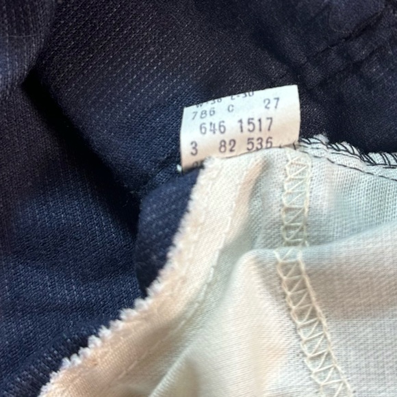 Vintage Men's Levi's Corduroy Bell Bottom Pants Navy 646 Talon - Picture 5 of 9